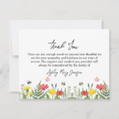 Wildflower begrafenis dank u nota van Kaart verdri (Voorkant)