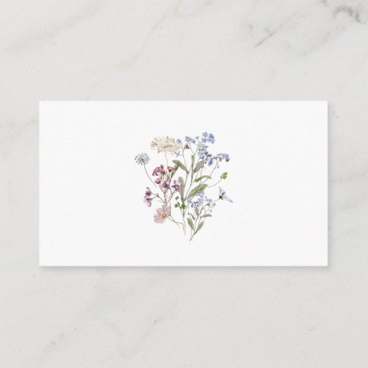 Wildflower Behuizing Kaart Aangepaste invoegen Flo (Achterkant)