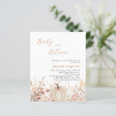 Wildflower beige bloei pompoen budget Baby shower (Staand voorkant)
