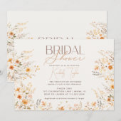 Wildflower Beige Boho Botanisch Vrijgezellenfeest Kaart (Voorkant / Achterkant)