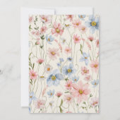 Wildflower Beige Boho Save the Date Minimalist (Achterkant)