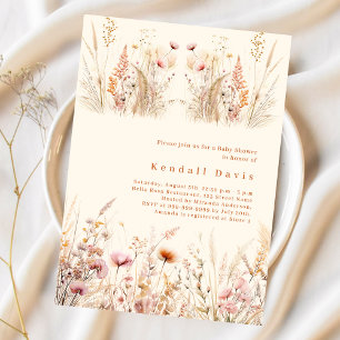 Wildflower beige crème roze budget Baby shower