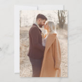 Wildflower Beige Foto Boho Tuin Bruiloft Kaart (Achterkant)