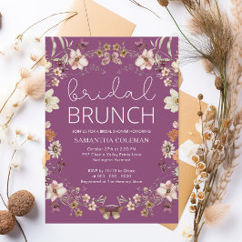 Wildflower Berry Boho Bridal Brunch Vrijgezellenfe Kaart