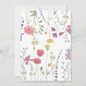 Wildflower Bewaar de datum, Boho Bewaar de datum Kaart (Achterkant)