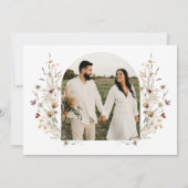 Wildflower Bewaar de datum Boho Wedding Aankondigi Save The Date (Achterkant)