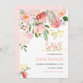 Wildflower Bewaar de datum Kaart (Voorkant / Achterkant)