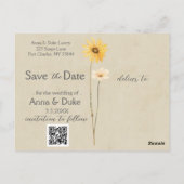 Wildflower Bewaar de datumfoto Briefkaart (Achterkant)