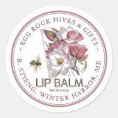 Wildflower bewerkbare bijenwas lippenbalsem label (Voorkant)