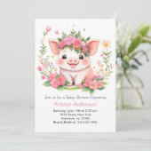 Wildflower Biglet Adventure Meisje Baby shower Kaart (Staand voorkant)