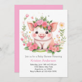 Wildflower Biglet Adventure Meisje Baby shower Kaart (Voorkant / Achterkant)