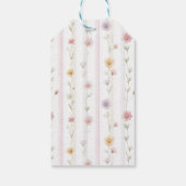 Wildflower Birthday Favor Tags Cadeaulabel (Achterkant)