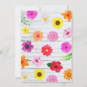 Wildflower Birthday Invitation, Flower Invite Kaart (Achterkant)