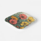 Wildflower Birthday or Shower  Papieren Bordje (Gebogen)