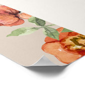 Wildflower Birthday WelkomstPoster Poster (Hoek)