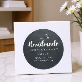 Wildflower Black Custom Handgemaakte Product Verpa Ronde Sticker