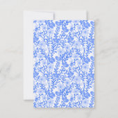 Wildflower Blauw Bloeit Elegant Bloemen Custom Bedankkaart (Achterkant)
