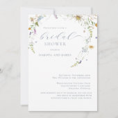 Wildflower Blauw Bloemen Koppels Vrijgezellenfeest Kaart (Voorkant)