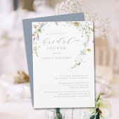 Wildflower Blauw Bloemen Koppels Vrijgezellenfeest Kaart