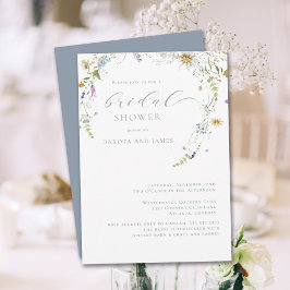 Wildflower Blauw Bloemen Koppels Vrijgezellenfeest Kaart