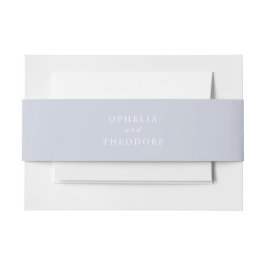 Wildflower Blauw Elegante Trouwsuite Uitnodigingen Wikkel