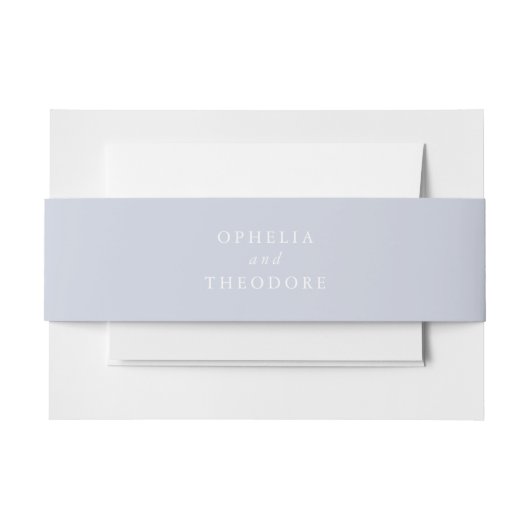 Wildflower Blauw Elegante Trouwsuite Uitnodigingen Wikkel (Voorkant Voorbeeld)