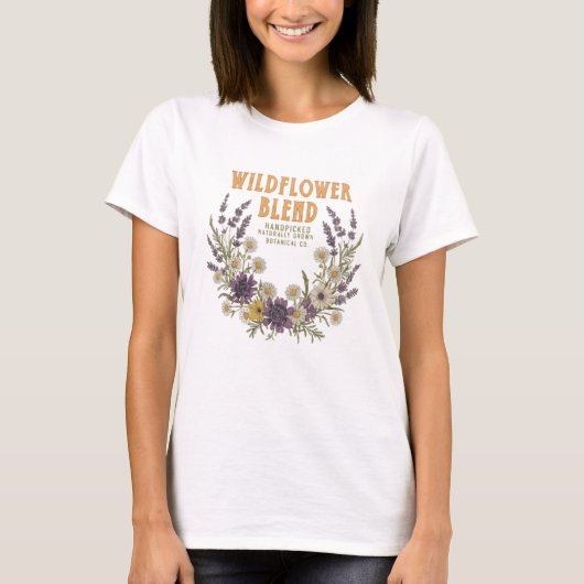 Wildflower Blend T-shirt voor dames |  bloem (Voorkant)