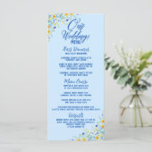 Wildflower Bliss Bloemen Bruiloft Menu (Staand voorkant)