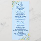 Wildflower Bliss Mooie Bloemenbruiloft Menu (Voorkant)