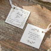 Wildflower Bloei Vintage Bruiloftsshower Bedankjes Labels