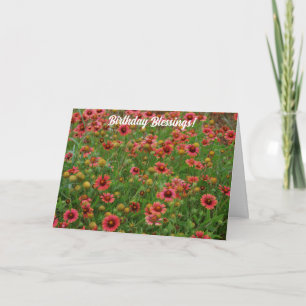 Wildflower Bloem Verjaardag Zegeningen Geloof Kaar Kaart