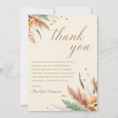 Wildflower Bloemen 1e verjaardag Bedankkaart (Voorkant)