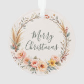 Wildflower Bloemen Baby Eerste Kerst Personalisere Ornament (achterkant)