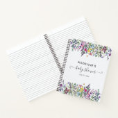Wildflower Bloemen Baby shower Cadeaulijst Notitie Notitieboek (Binnen)