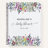 Wildflower Bloemen Baby shower Cadeaulijst Notitie Notitieboek (Voorkant)