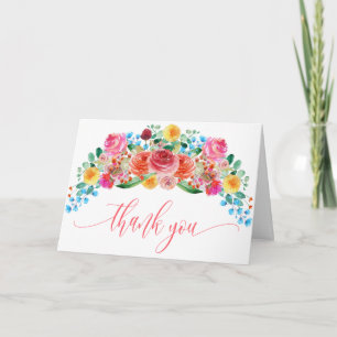 Wildflower Bloemen Baby Shower Dankjewel Kaart