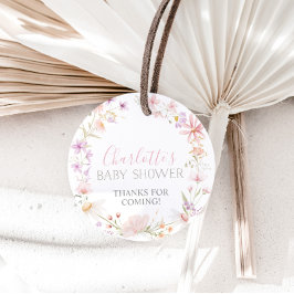 Wildflower Bloemen Baby shower Favor Tags Bedankjes Labels