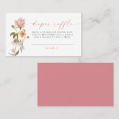 Wildflower Bloemen Baby shower Luier Raffle Kaart Plaatskaartje (Voorkant / Achterkant)