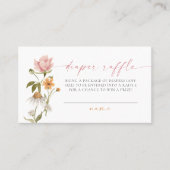 Wildflower Bloemen Baby shower Luier Raffle Kaart Plaatskaartje (Voorkant)