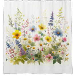 Wildflower Bloemen Badkamer Douchegordijn
