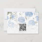 Wildflower Bloemen Blauw en Wit Elegant Bruiloft RSVP Kaartje