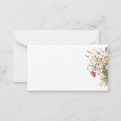 Wildflower Bloemen Boeket Note Kaart Notitiekaartje (Achterkant)