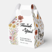 Wildflower Bloemen Boho Baby shower Dank u Bedankdoosjes (Voorkant Zijde)