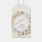 Wildflower Bloemen BOHO Herfst Herfst Krans Bruilo Cadeaulabel (Voorkant)