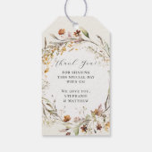 Wildflower Bloemen BOHO Herfst Herfst Krans Bruilo Cadeaulabel (Achterkant)