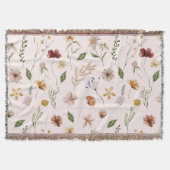  Wildflower Bloemen Botanisch Roze Deken (Voorkant)