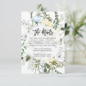 Wildflower Bloemen bruiloft details informatie Informatiekaartje (Staand voorkant)