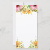 Wildflower Bloemen Bruiloft Menu's (Achterkant)