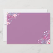 Wildflower Bloemen Doop doopsel Foto Bedankkaart (Achterkant)