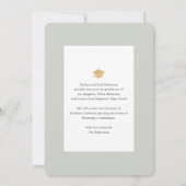 Wildflower Bloemen Foto Afstuderen Aankondiging (Achterkant)